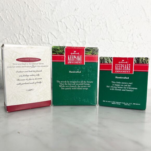 Hallmark Keepsake Ornaments 1990s Christmas Owliver-Snowy Owl-Home for Owlidays - Picture 3 of 6